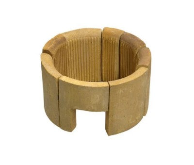 16-inch 3-ring brick set without flue, heat-resistant bricks for insulation in kilns, furnaces, or industrial ovens.