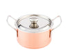 16 oz. copper casserole with cover, ideal for serving and cooking individual portions with style and even heat distribution.