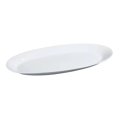 Fishia Platter is ideal for serving large dishes or as a centerpiece, perfect for enhancing dining experiences in hotels, restaurants, and cafes. Presents durable chinaware construction, ensuring long-lasting performance and maintaining its elegant appearance through frequent use. Offers an elegant oval shape with refined rolled edges, adding sophistication to your table presentation.