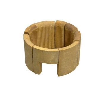 22-inch 3-ring brick set without flue, heat-resistant bricks for insulation in industrial ovens, kilns, or furnaces.