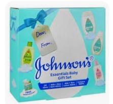 Johnson’s Baby Gift Set, 4-piece pack with gentle skincare essentials for newborns, perfect for daily care or gifting.