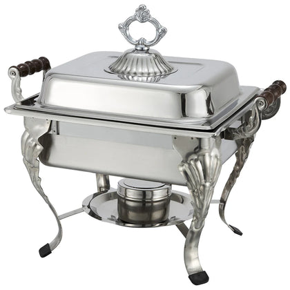 508 - 4qt Crown Stainless Steel Half-size Chafer