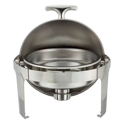 602 - 6qt Madison Roll-top, S/S Heavyweight, Round Chafer