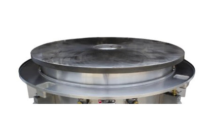 60-inch cast iron top with 13-inch hole, designed for heavy-duty cooking surfaces in commercial kitchens or industrial use.