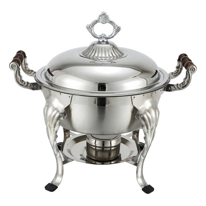 708 - 6qt Crown Stainless Steel Round Chafer