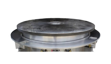 72-inch cast iron top with 13-inch center hole, durable and heat-resistant for commercial or industrial use.