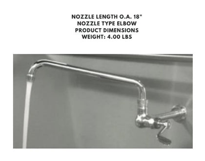 8-1/2 inch shank faucet with 10 inch spout, ideal for sinks requiring extended reach and secure mounting.