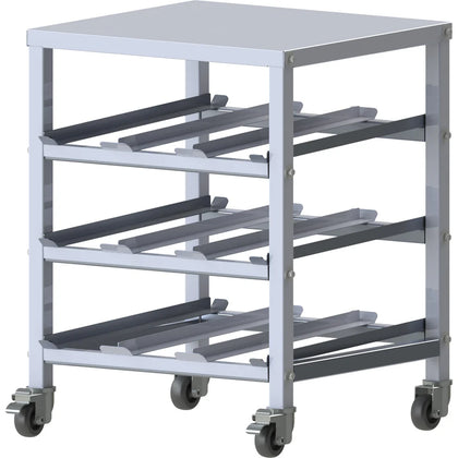 ALCR-3M - Mobile 3-Tier Aluminum Can Rack, Under-Counter, NSF, Heavy Duty