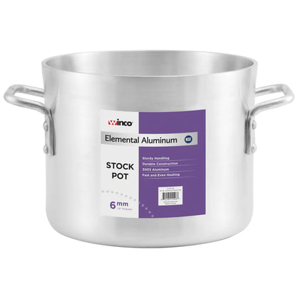 ALHP-12 to 160, 12–160 Qt, 6mm, w/Optional Hdl Elemental Alu Stock Pots