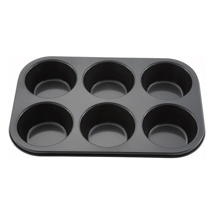 AMF-6NS, 7oz 6 Non-stick Carbon Steel Cup Jumbo Muffin Pan