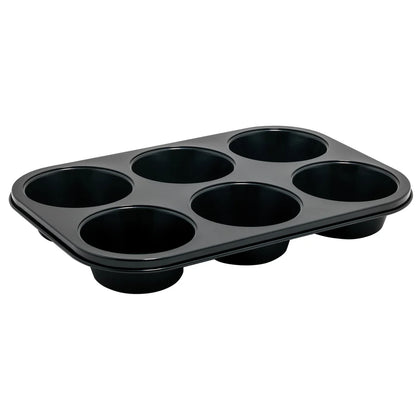 AMF-6NS, 7oz 6 Non-stick Carbon Steel Cup Jumbo Muffin Pan