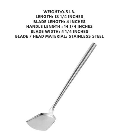 Large all stainless steel shovel for cooking and kitchen use, sold by the dozen.