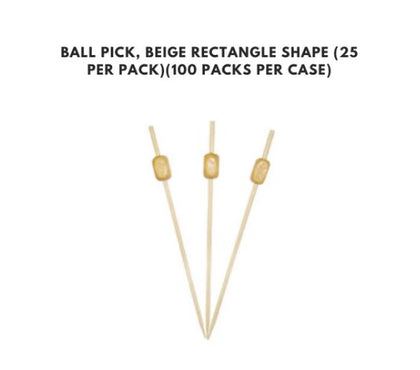 Set of 12 rectangular ball picks, unique and functional cocktail picks perfect for garnishing drinks or serving appetizers at parties.