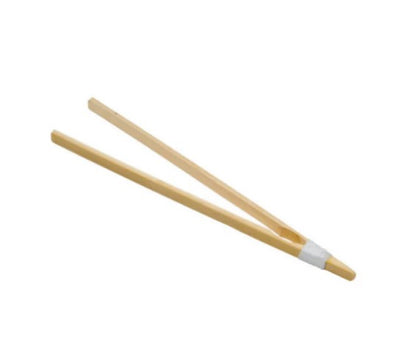 A pack of 3 bamboo tongs, eco-friendly and durable for serving or cooking.