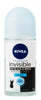 Nivea Roll-On Men Invisible Black & White Fresh 50ml deodorant with long-lasting sweat protection, fresh scent, and prevents white and yellow marks.