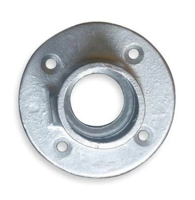 Cast flange, designed for secure attachment and durability, sold by the dozen.