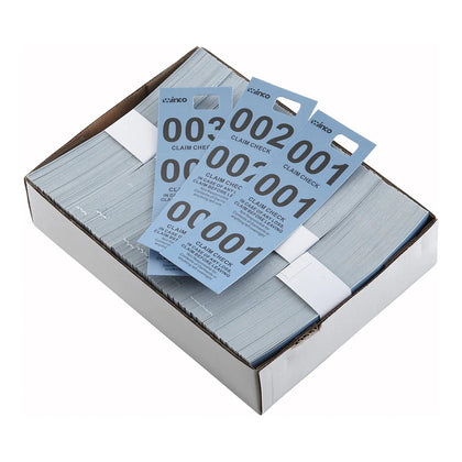 CCK-5BL to CCK-5YL - 500pcs/box Blue, Pink, White and Yellow Coat Check Tickets