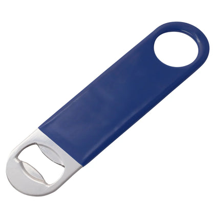 CO-301PB to CO-301PR, Flat Bottle Openers, Blue/Black/Red PVC Coating, SS