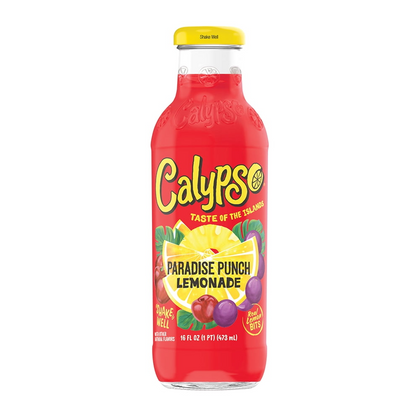 Calypso Paradise Punch Lemonade 16oz bottles Pack of 12
