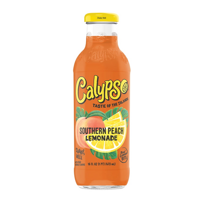Calypso Southern Peach Lemonade 16oz glass bottles Pack of 12