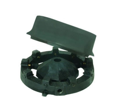 Metal cover designed to fit 9-tip and 12-tip gas burners, protecting burner heads from debris and damage.