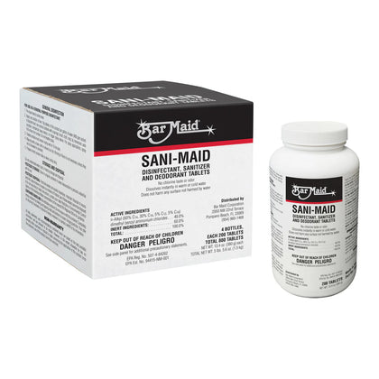 DIS-207, Bar Maid Quaternary Sanitizer/Disinfectant Tablets