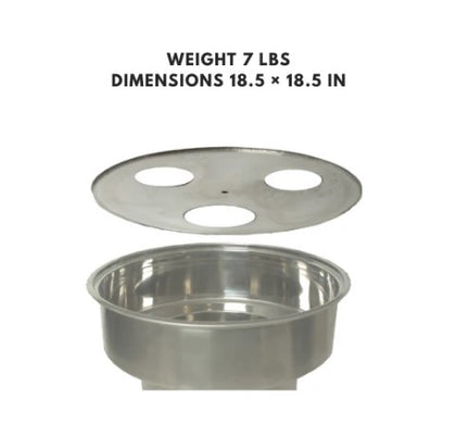 16'' Dim Sum Steamer Plate, designed for steaming large batches of dim sum and dumplings, ensuring even heat distribution in large pots.