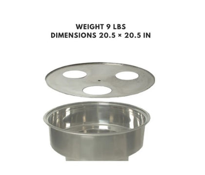 18'' Dim Sum Steamer Plate, ideal for steaming large quantities of dim sum and dumplings, providing even heat distribution in large pots.
