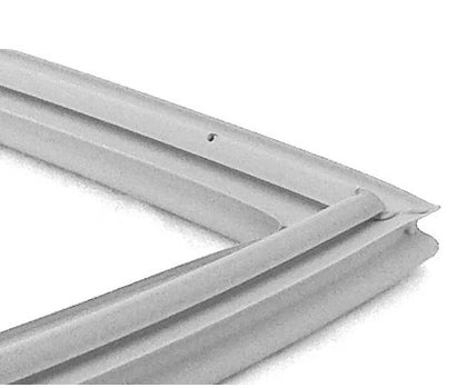 Door gasket for 2-compartment towel steamer, ensures a tight seal to retain heat and moisture during steaming.