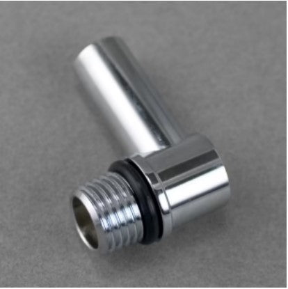 Elbow for spout, designed for secure and angled connections in plumbing or spout systems.