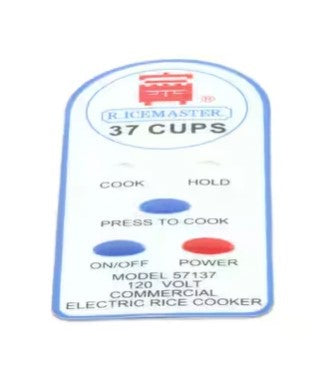 ETL/NSF rating label 57137, certifying compliance with safety and sanitation standards for equipment and appliances.