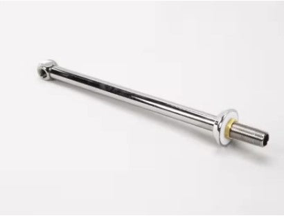 Extended pedestal swing faucet with long reach spout, ideal for commercial sinks and prep areas