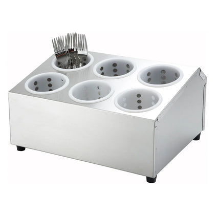 FC-4H/FC-6H, 4 & 6 Holes, 2 Tiers Stainless Steel Flatware Cylinder Holder