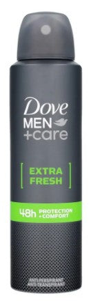 Dove Men+Care Body Spray Antiperspirant Deodorant Extra Fresh 150 ml – 48h sweat & odor protection with a crisp, invigorating scent