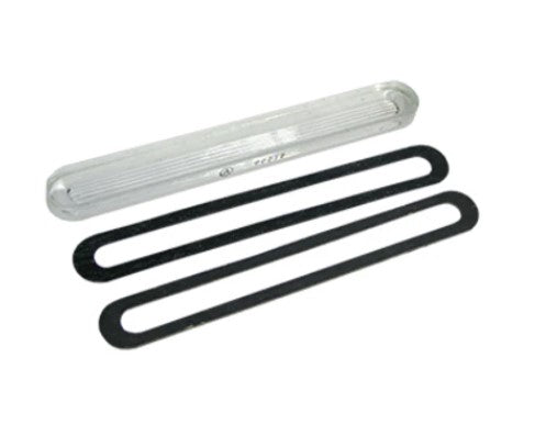 Glass water level indicator for water boilers and urns, clear and easy-to-read design.