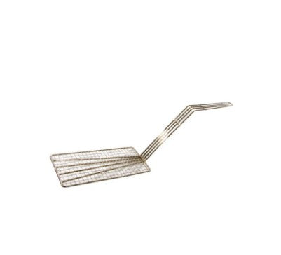 Handle fry basket press, designed to press and drain excess oil from fried foods for a crispier finish.