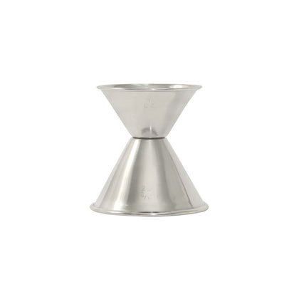 Stainless steel jigger 1oz/1.5oz with dual-sided design, corrosion-resistant, durable, easy to clean, accurate measuring tool for bars or restaurants. (Packed By: 300 Each Per Case)