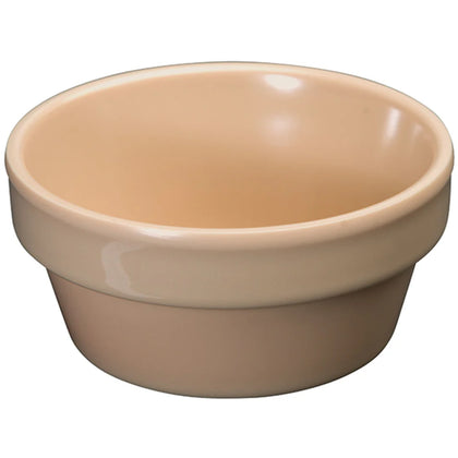 MMSC-2 to MMSC-4W, 2-1/2oz to 4oz Tan and White Melamine Sauce Cups