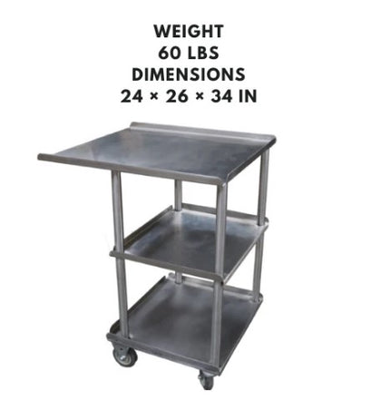 Mobile spice shelf with adjustable shelves, designed for easy organization and storage, without a recessed design.