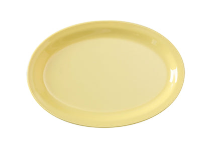 Yanco Oval Platter NS-516Y Performed in stylish yellow color, it can be used for serving turkey, vegetables, cold cuts or Asian appetizers. Manufactured from durable and reliable melamine, this dinnerware is popular for being unbreakable and affordable at the same time. Thanks to the stylish Nessico collection, these platters will perfectly fit any establishment design. They will always look nice in your cafe, restaurant or catering events.