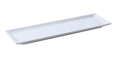 Yanco Sushi Plate OK-7015 It is made from durable and reliable melamine material, which makes the plate look like ceramics. You can use this stylish plate to serve any dish you want. For example, you can use it for serving sushi, salads, side dishes, or other Asian cuisine appetizers. The Osaka collection has an elegant and stylish design. Performed in white color, it will perfectly fit any restaurant environment.