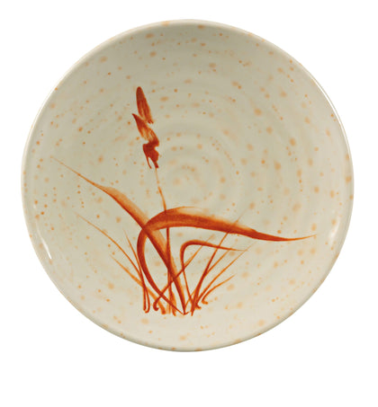 Yanco Round Plate OR-1710 It is made from durable and reliable melamine material, which makes the plate look like ceramics. You can use this stylish plate to serve any dish you want. For example, you can use it for serving sushi, salads, side dishes, or other meals. The Orchis collection has an elegant and stylish design. Performed in gold color, it will perfectly fit any restaurant environment.