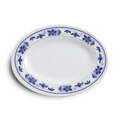 Yanco Oval Plate PO-2012 is a great and affordable restaurant tableware. It is made from durable and reliable melamine material, which makes the plate look like ceramics. You can use this stylish plate to serve any dish you want. For example, you can use it for serving salads, side dishes, appetizers or hot meals. The Peony collection has an elegant and stylish design. Performed in white color, it will perfectly fit any restaurant environment.