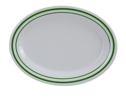 Yanco Oval Platter PT-209 is a perfect solution for your food-serving establishment. Performed in stylish white color, it can be used for serving turkey, vegetables, cold cuts or Asian appetizers. Manufactured from durable and reliable melamine, this dinnerware is popular for being unbreakable and affordable at the same time. Thanks to the stylish Pine Tree collection, these platters will perfectly fit any establishment design. They will always look nice in your cafe, restaurant or catering events.