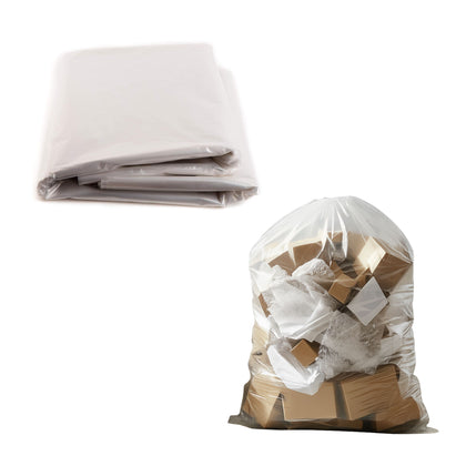 Large Heavy Duty Clear Trash Bags 35x55 inch