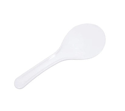 Replacement plastic spoon, durable and lightweight for various food service applications.