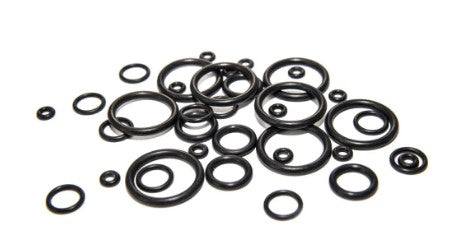 Rubber 'O' ring for spindle, designed to provide a secure seal and prevent leaks in mechanical systems.