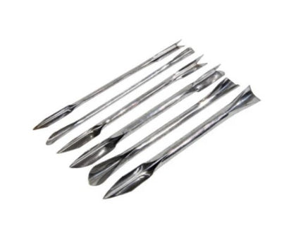 A 6-piece stainless steel garnishing set with precision tools, perfect for creating decorative and intricate food designs.