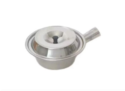 Set of 12 stainless steel hot pots with covers, perfect for cooking and serving meals.