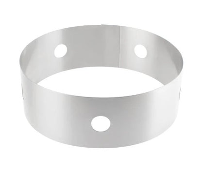 Twelve 12-inch stainless steel wok rings, ideal for supporting woks and ensuring proper cooking temperature.